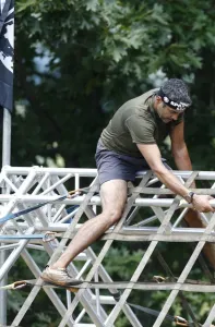 Dr. Agnihotri on obstacle course