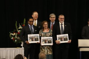 Dr. Harris accepting Award
