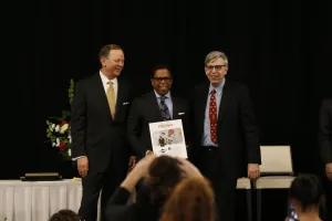 Dr. Harris accepting Award
